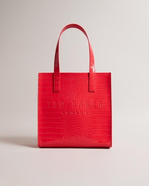 Sac a Main Ted Baker Croc Detail Small Icon Corail Femme | HLE-18221424